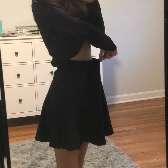 Black A-Line Skirt - Picture 3 of 6